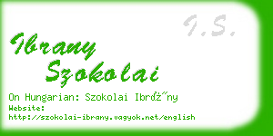 ibrany szokolai business card